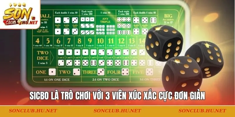 Sicbo là trò chơi với 3 viên xúc xắc cực đơn giản