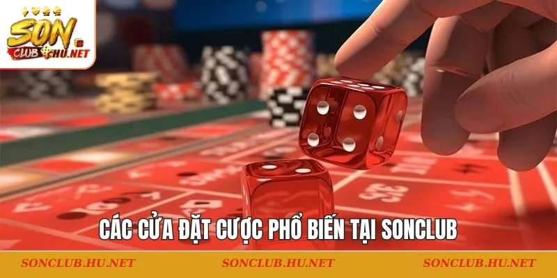 Các cửa đặt cược phổ biến tại SONCLUB